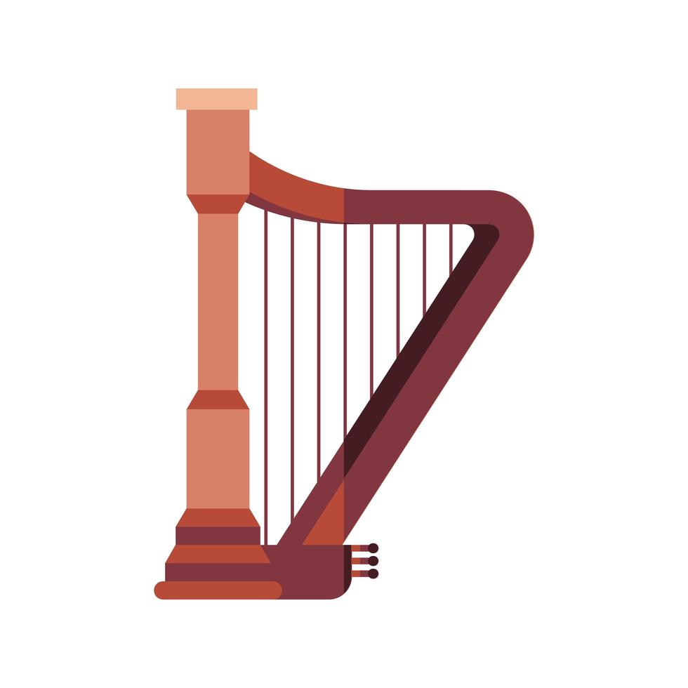 harp instrument pictogram vector ontwerp