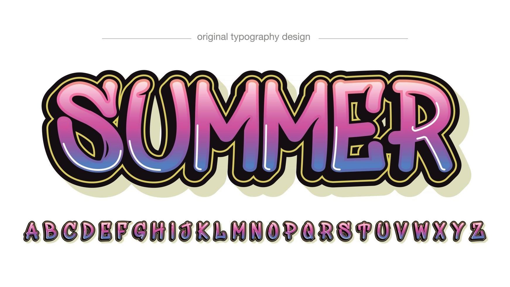 neon roze zomer graffiti typografie vector