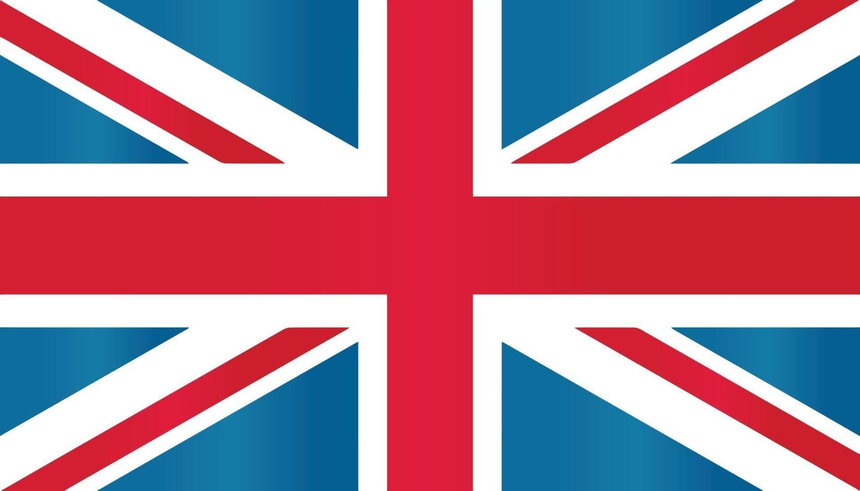 europa engels brits groot-brittannië vlag symbool platte vector met kleurverloop