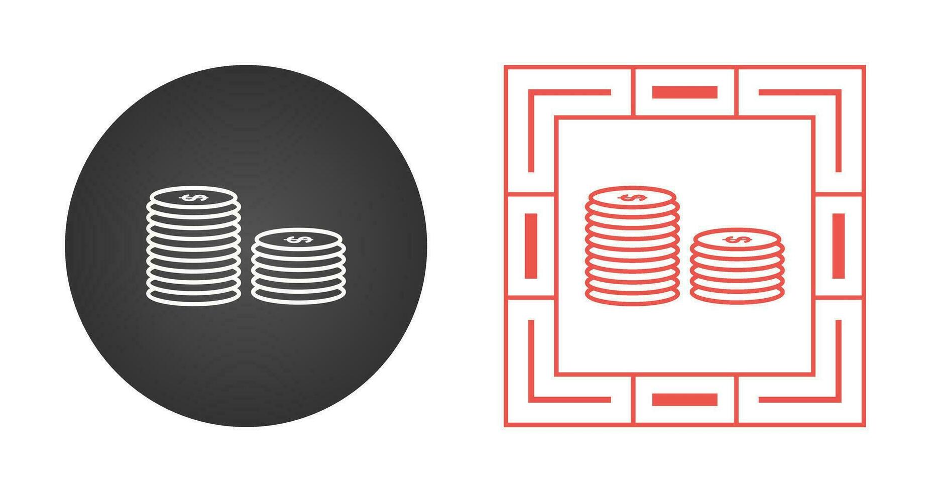 stack van munten vector icoon