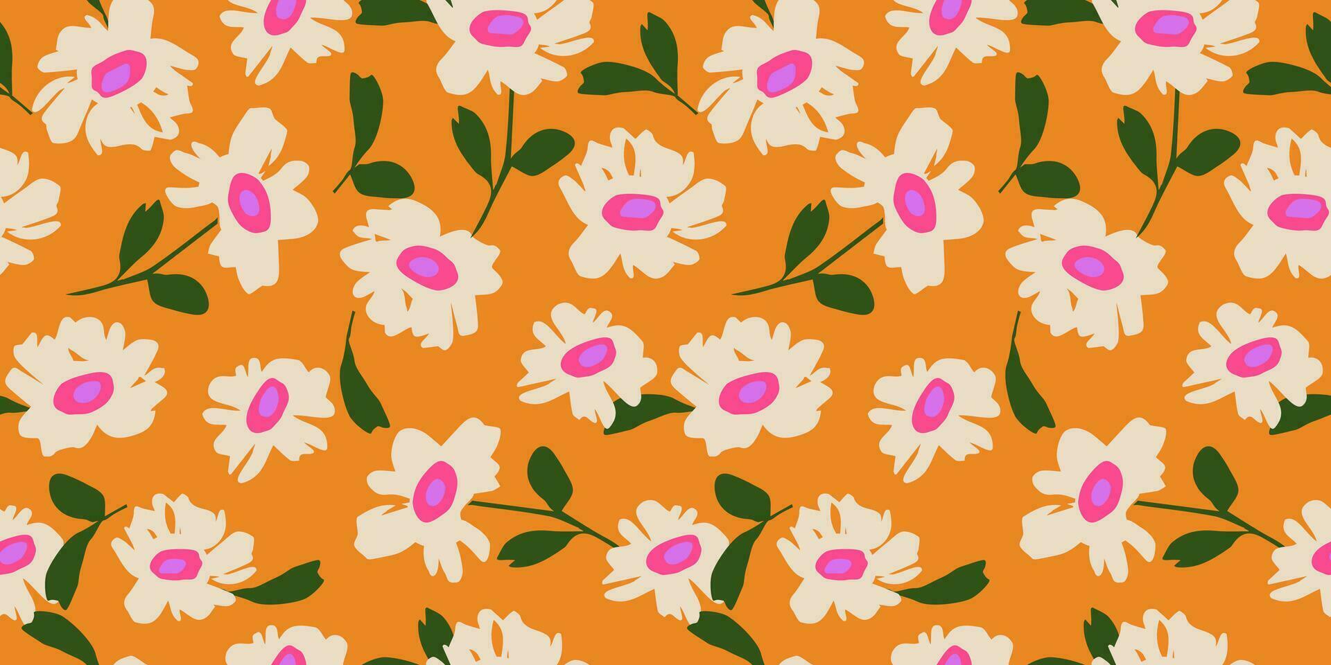 hand- getrokken bloemen, naadloos patronen met bloemen voor kleding stof, textiel, kleding, omhulsel papier, omslag, banier, interieur decor, abstract achtergronden. vector