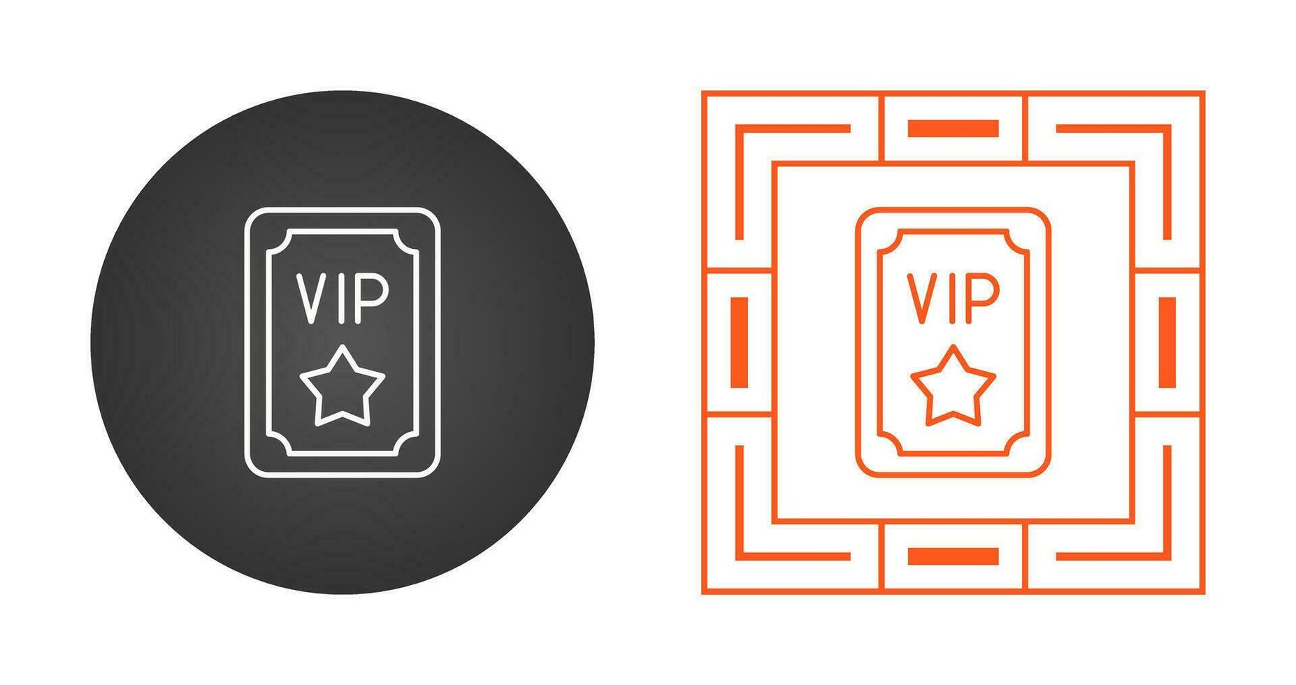 vip voorbij gaan aan vector icoon