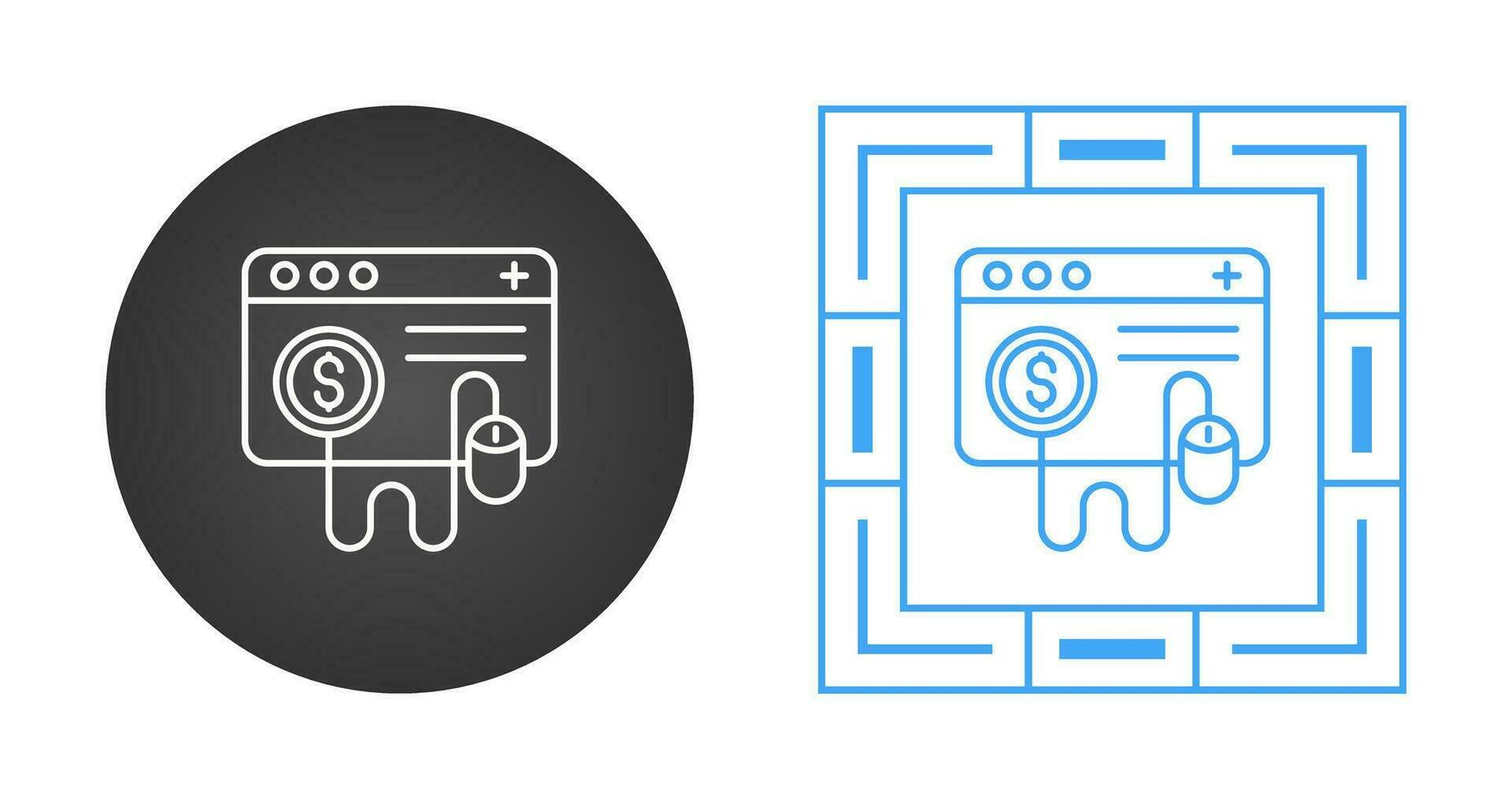 betalen per klik vectorpictogram vector