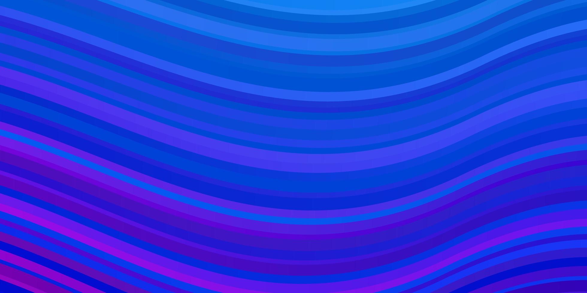 lichtroze, blauwe vectorachtergrond met gebogen lijnen. abstracte illustratie met bandy gradiëntlijnen. patroon voor websites, bestemmingspagina's. vector