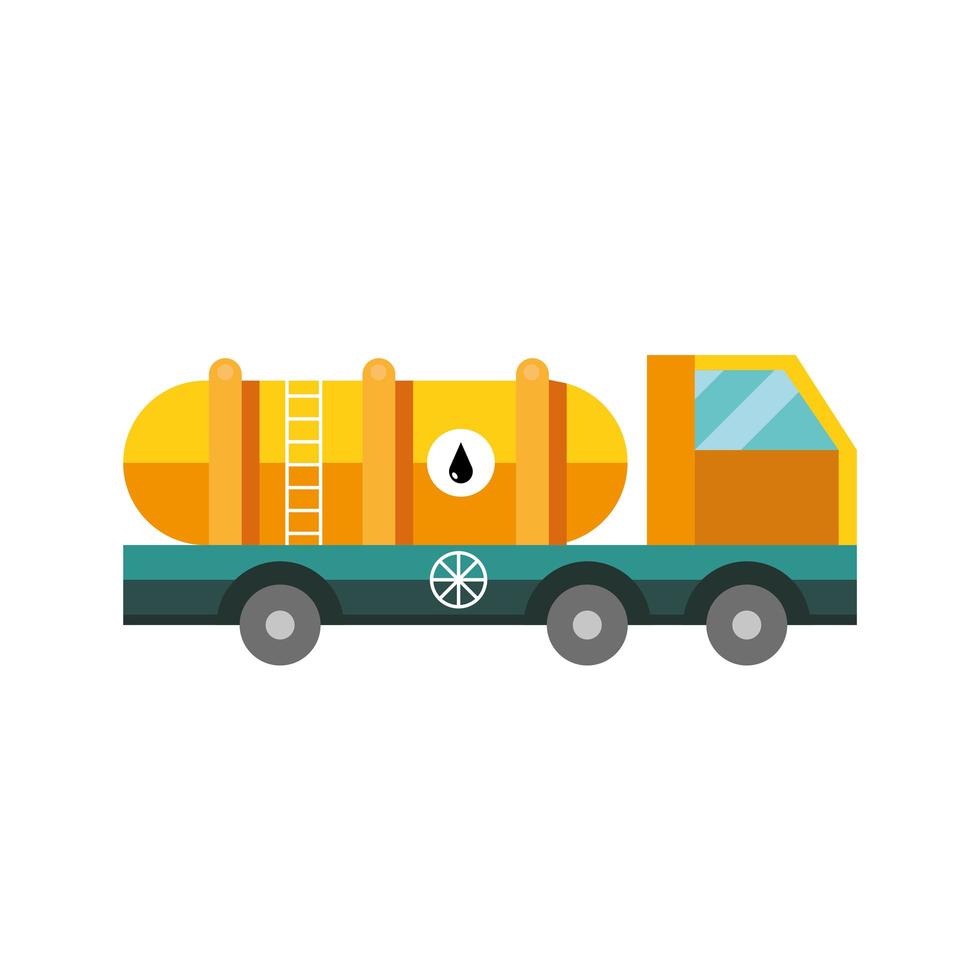 stortbak tank in vrachtwagen van olieprijs icon vector