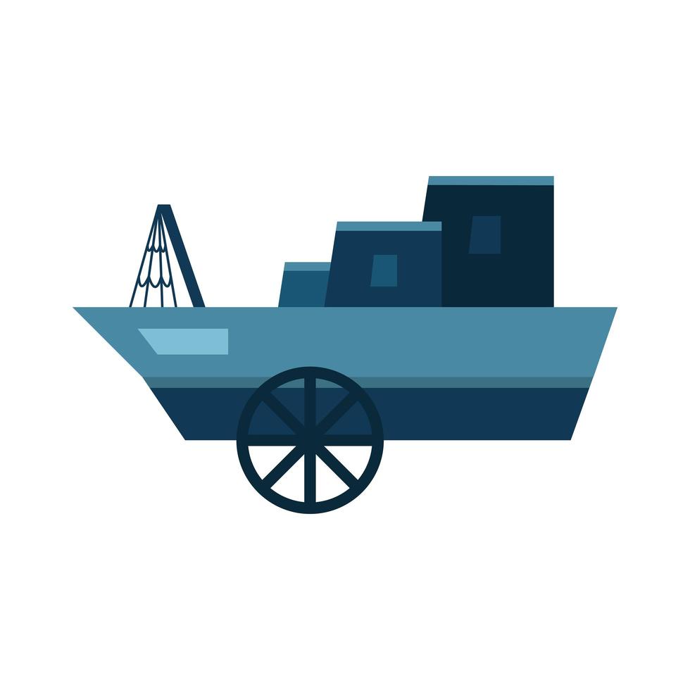 geïsoleerd schip voertuig vector ontwerp