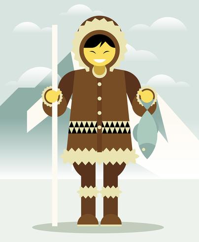 Eskimo's illustratie vector