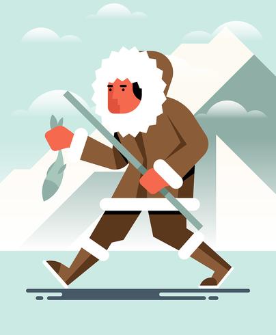 Eskimo's illustratie vector