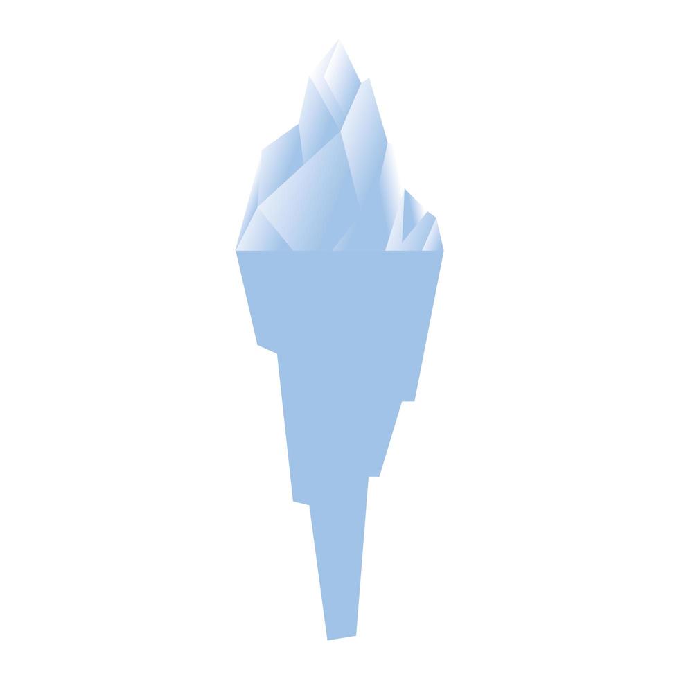 geïsoleerde ijsberg wit vector design
