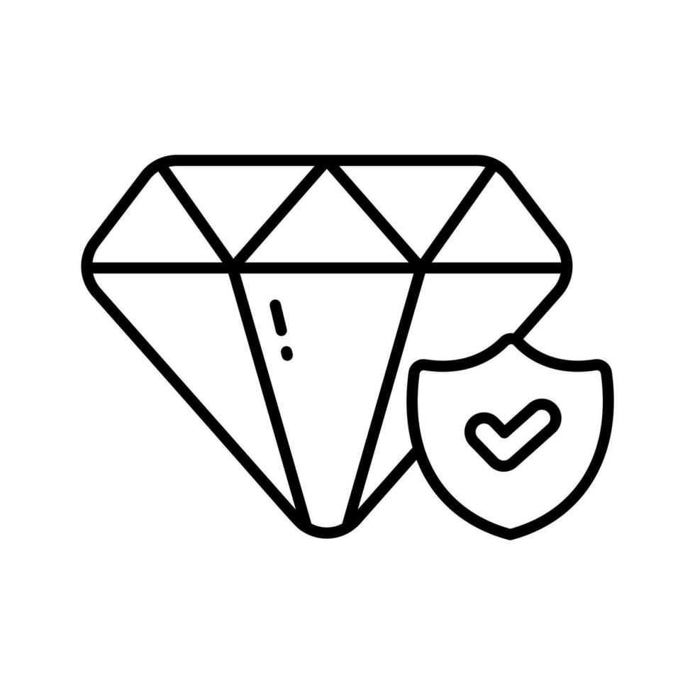 veiligheid schild met diamant, goed ontworpen vector van diamant bescherming