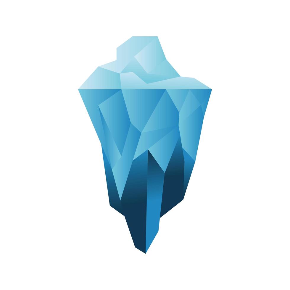 geïsoleerde ijsberg wit en blauw vector design