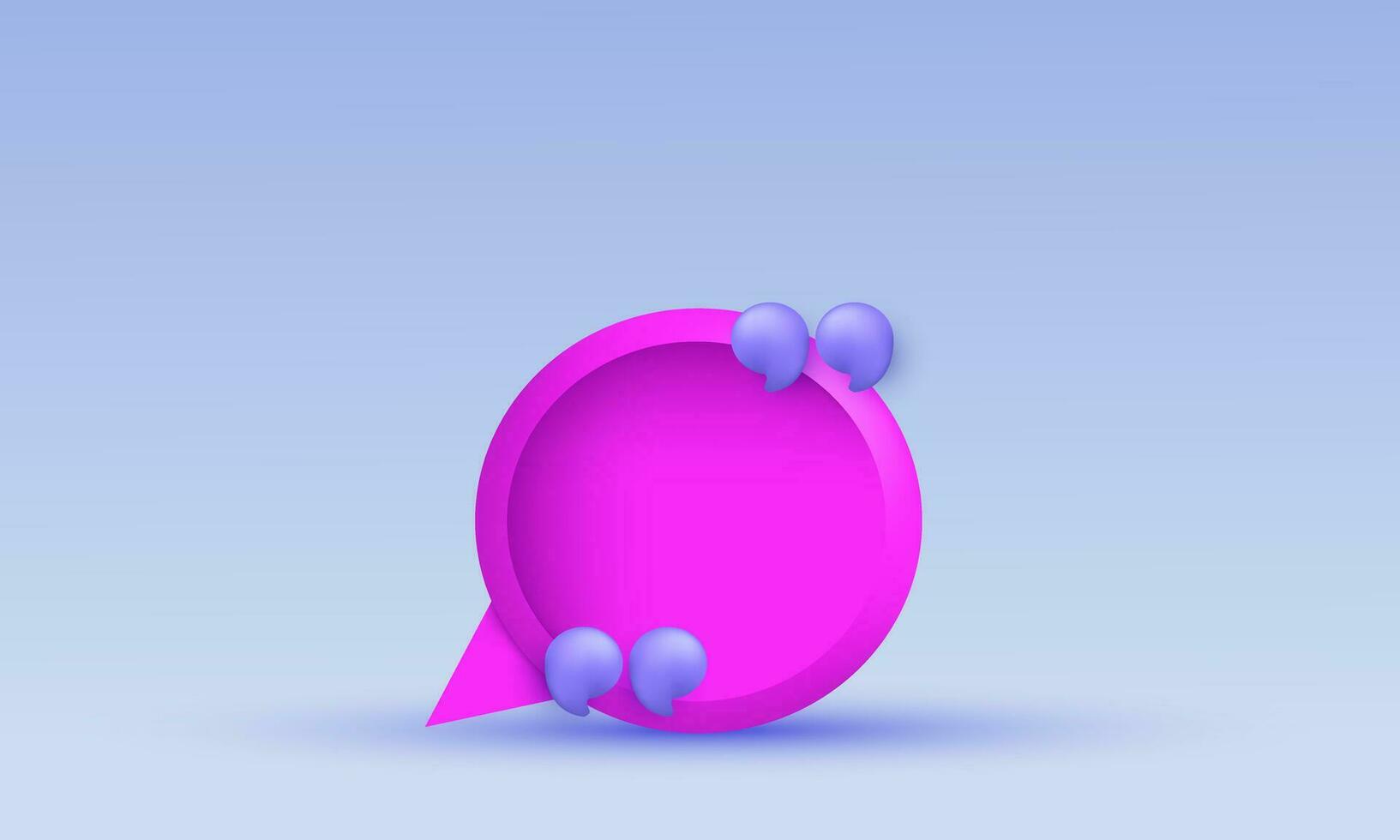 illustratie uniek toespraak bubbel citaat bericht vector icoon 3d symbolen geïsoleerd Aan achtergrond