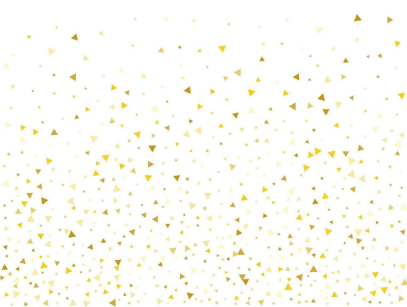 luxe goud driehoekig confetti achtergrond. vector illustratie