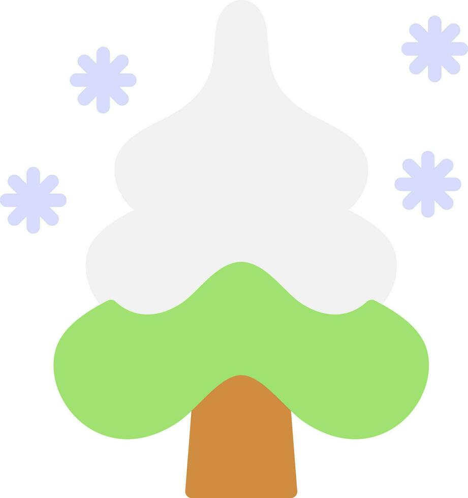 met sneeuw bedekt boom vector icoon ontwerp