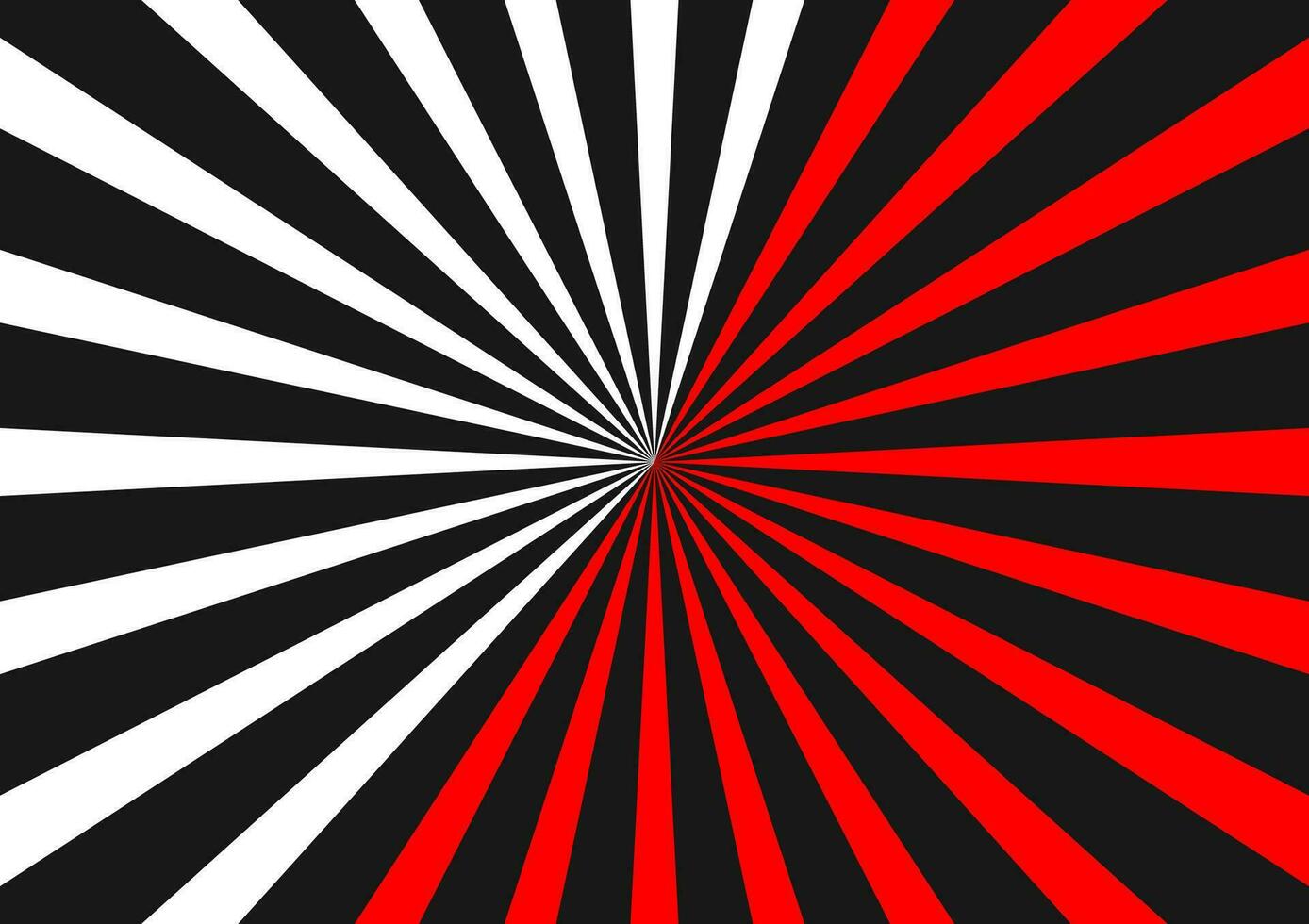 rood en wit zonnestraal stijl achtergrond, vector illustratie