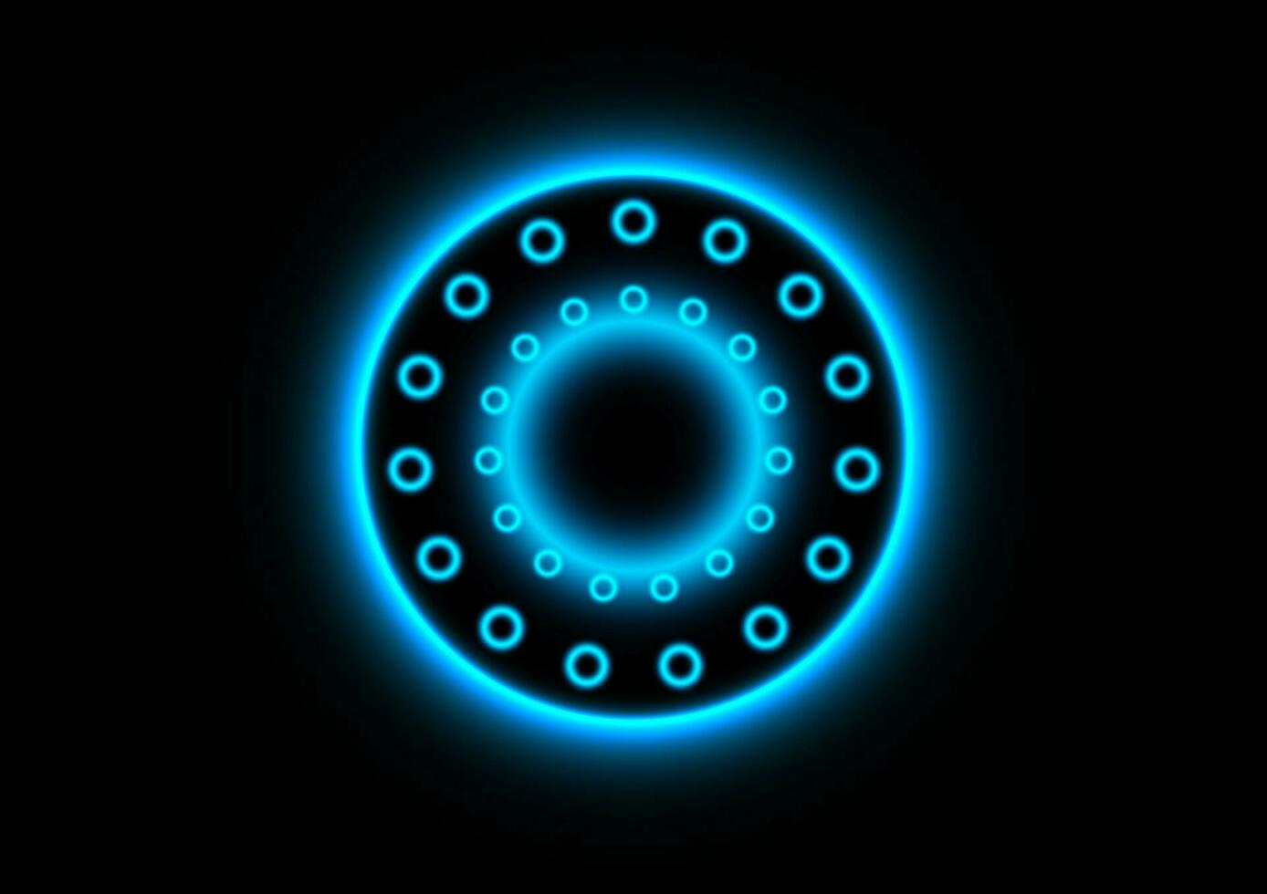 abstract achtergrond cirkel blauw kleur neon glimmend vector illustratie