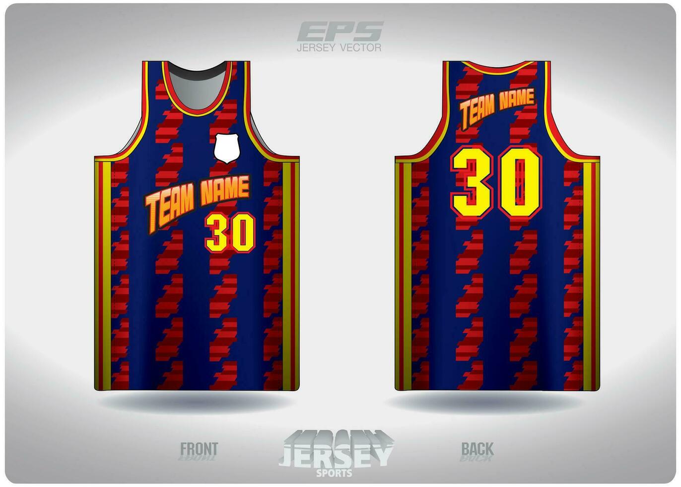 eps Jersey sport- overhemd vector.blauw en rood ritssluiting zigzag patroon ontwerp, illustratie, textiel achtergrond voor basketbal overhemd sport- t-shirt, basketbal Jersey overhemd vector