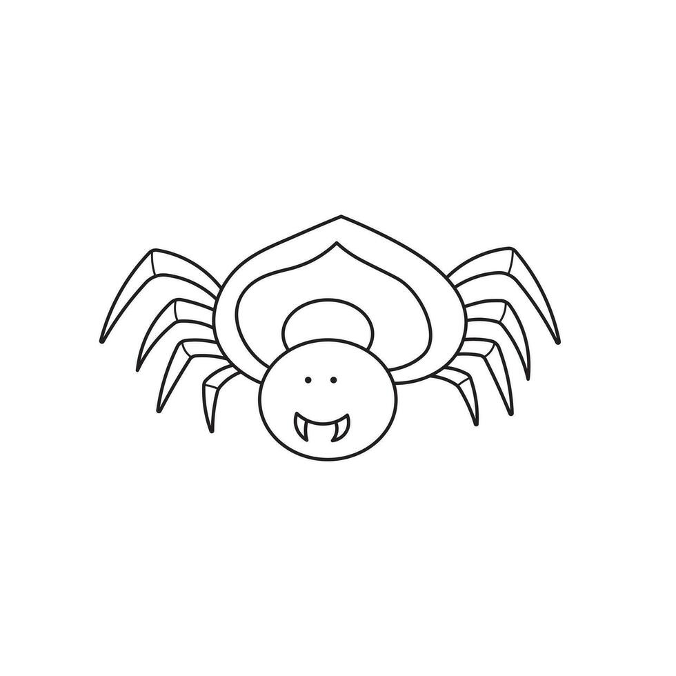 hand- getrokken kinderen tekening tekenfilm vector illustratie spin icoon geïsoleerd Aan wit achtergrond