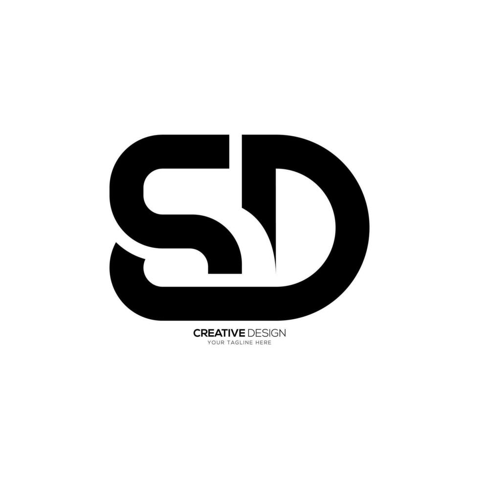 brief sd of ds modern vorm uniek abstract nieuw monogram creatief logo. s logo. d logo vector