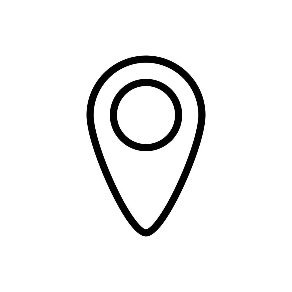 plaats pin icoon, pin wijzer, GPS icoon, navigatie symbool, richting teken, weg kaart positie, zoeken en vind verwant tekens, uw positie detectie vector illustratie