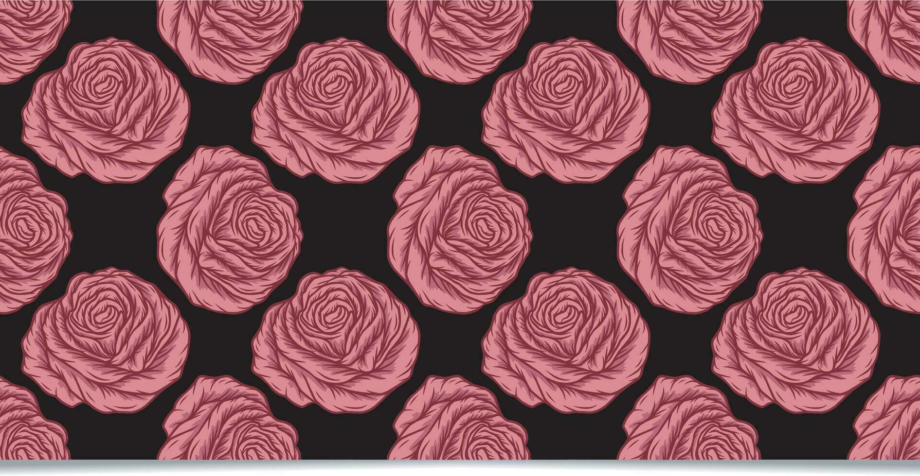 naadloos patroon met roos illustratie vector