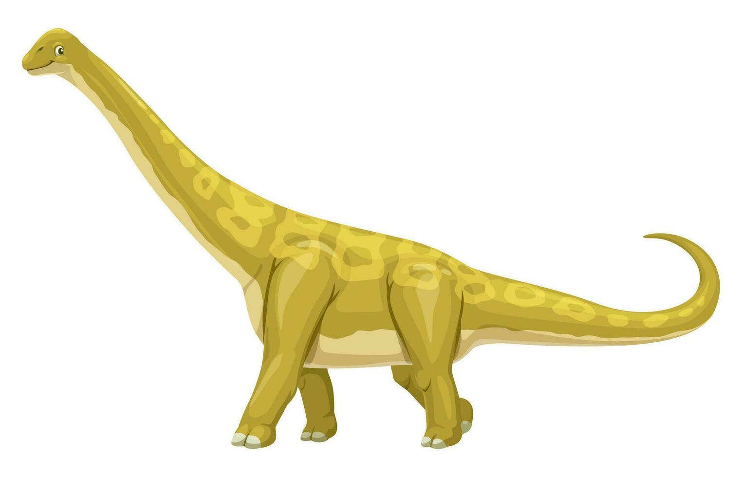 titanosaur dinosaurus schattig tekenfilm karakter vector