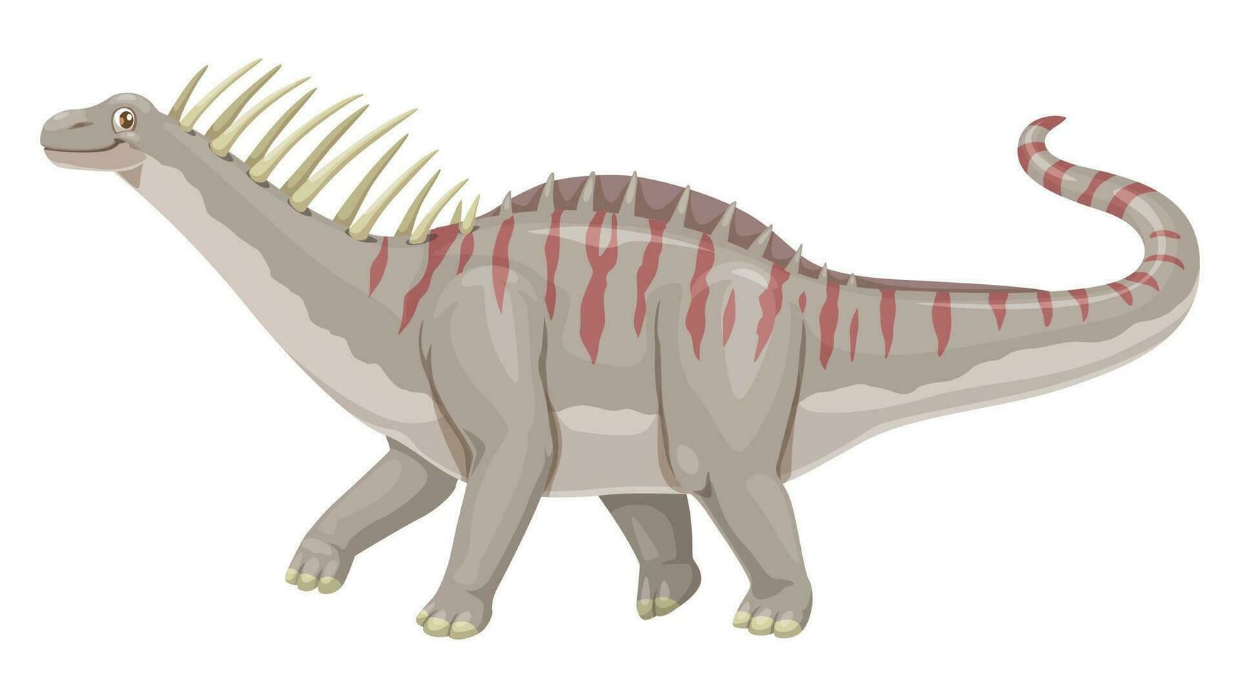 amargasaurus dinosaurus schattig tekenfilm karakter vector