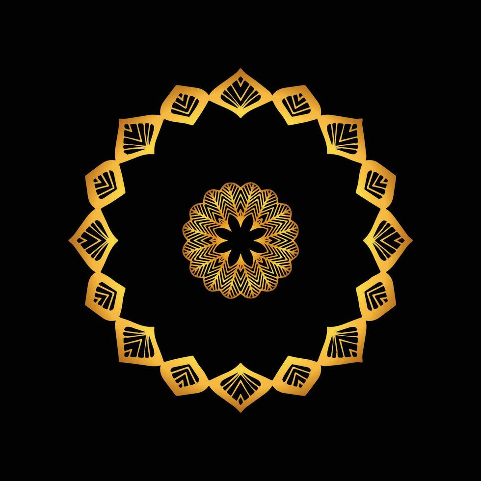 gouden mandala etnisch ontwerp voor decoraties, afdrukken, en illustratie vector