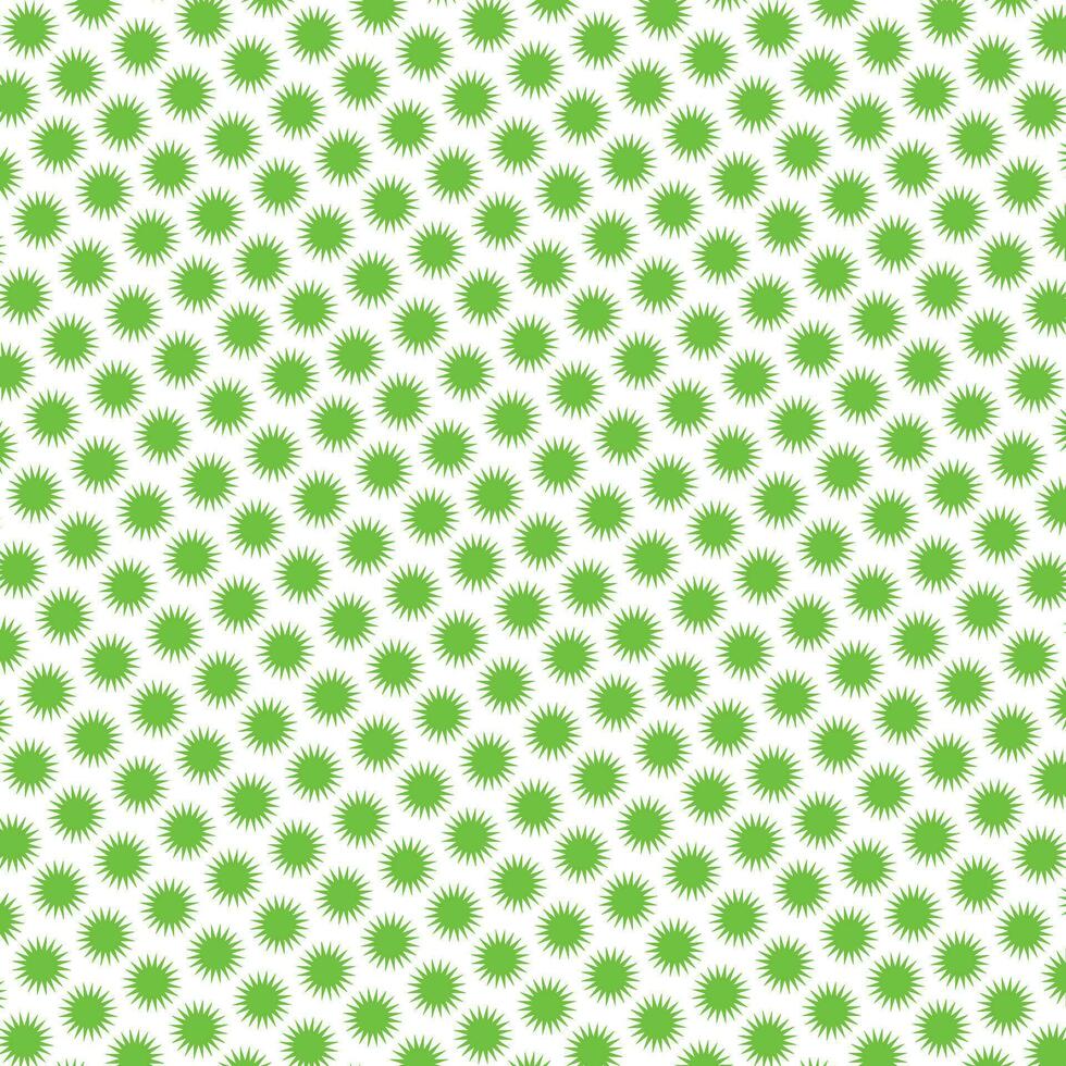 een groen en wit polka punt ster patroon vector