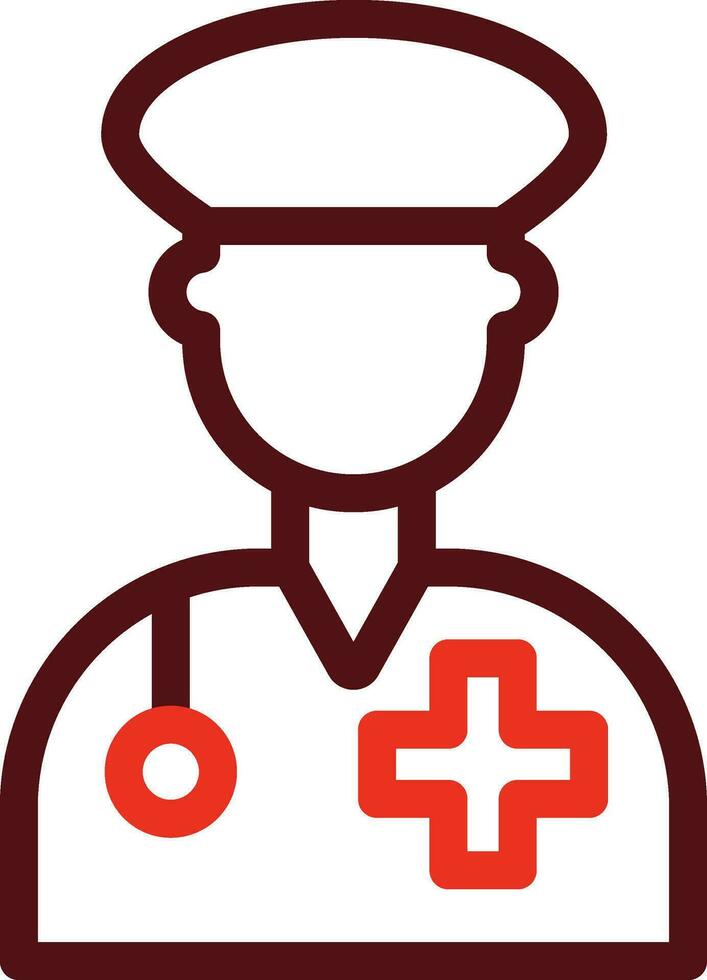 dokter glyph twee kleur icoon voor persoonlijk en reclame gebruiken. vector
