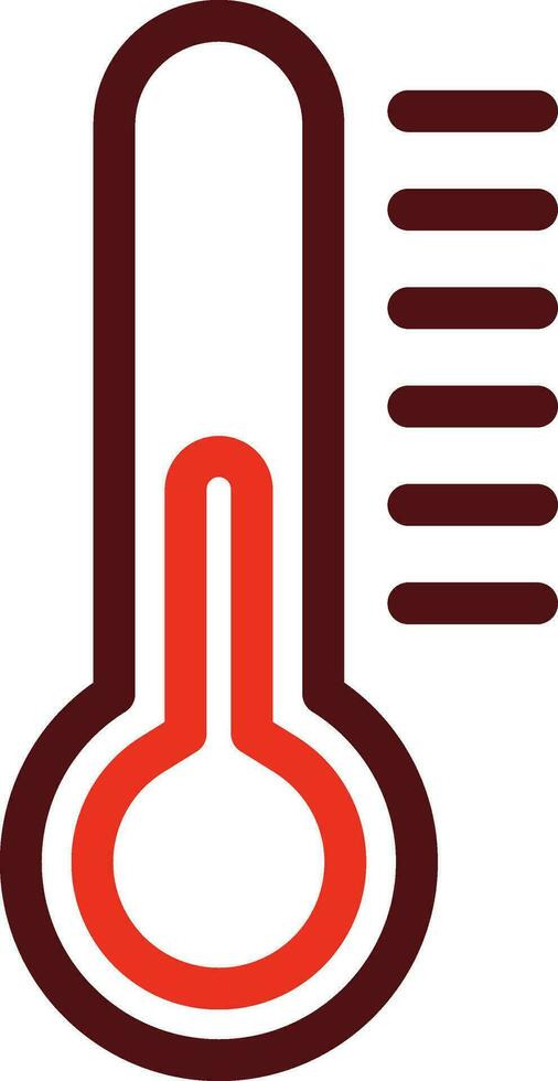 temperatuur glyph twee kleur icoon voor persoonlijk en reclame gebruiken. vector