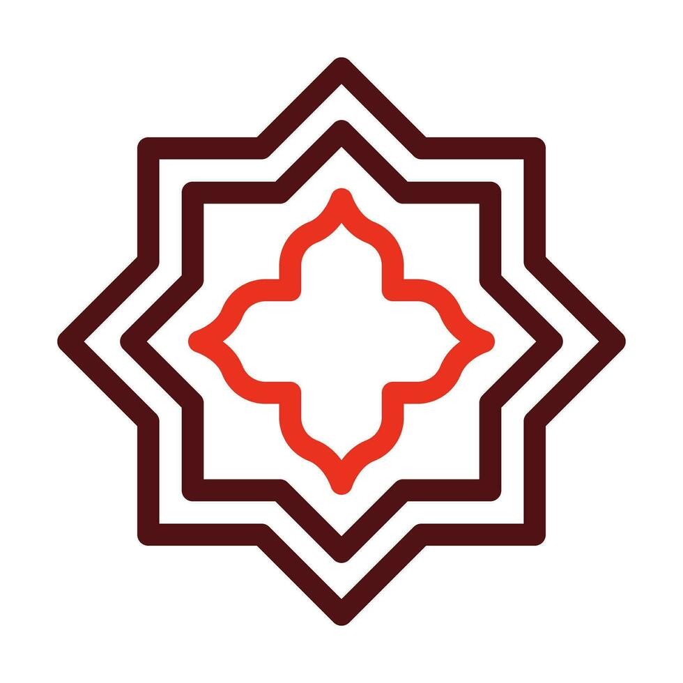 Islamitisch ster glyph twee kleur icoon voor persoonlijk en reclame gebruiken. vector