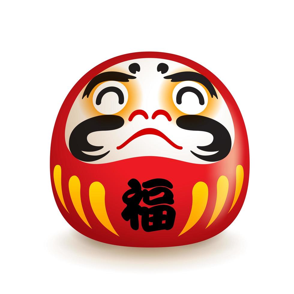 Japanese Daruma doll vector