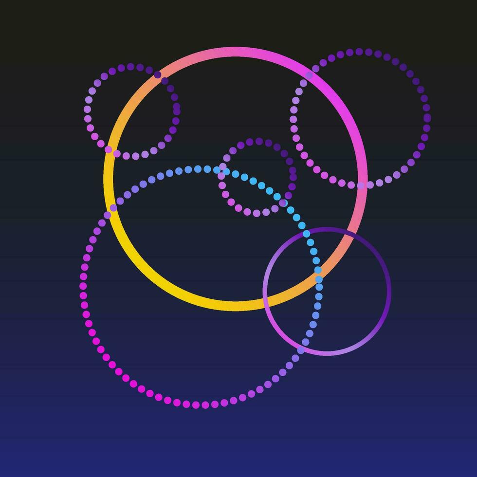 ronde cirkel helling structuur helder gekleurde vorm abstract vector patroon achtergrond
