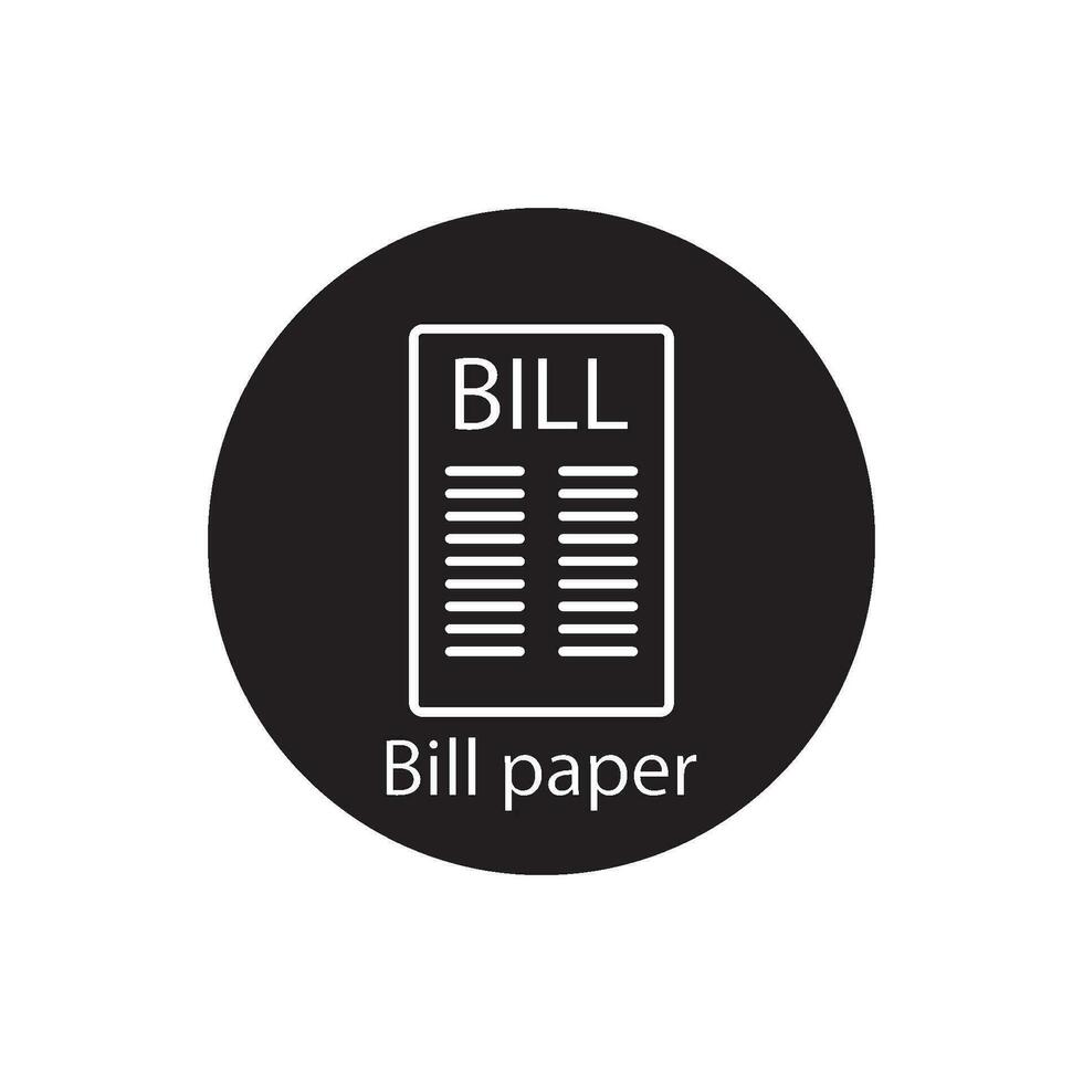 Bill papier icoon vector