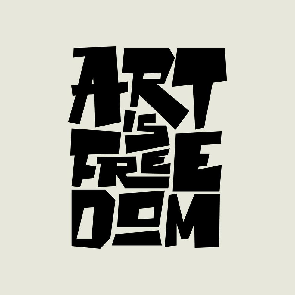 vector kunst is vrijheid tekst logo ontwerp