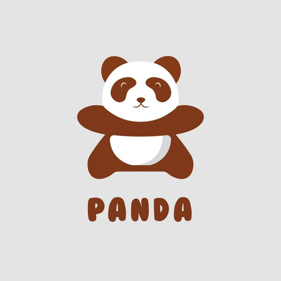 illustratie van een schattig panda op zoek boos vector