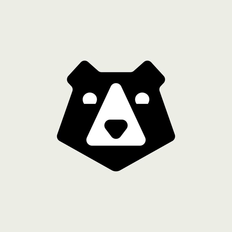 vector illustratie van schattig beer logo
