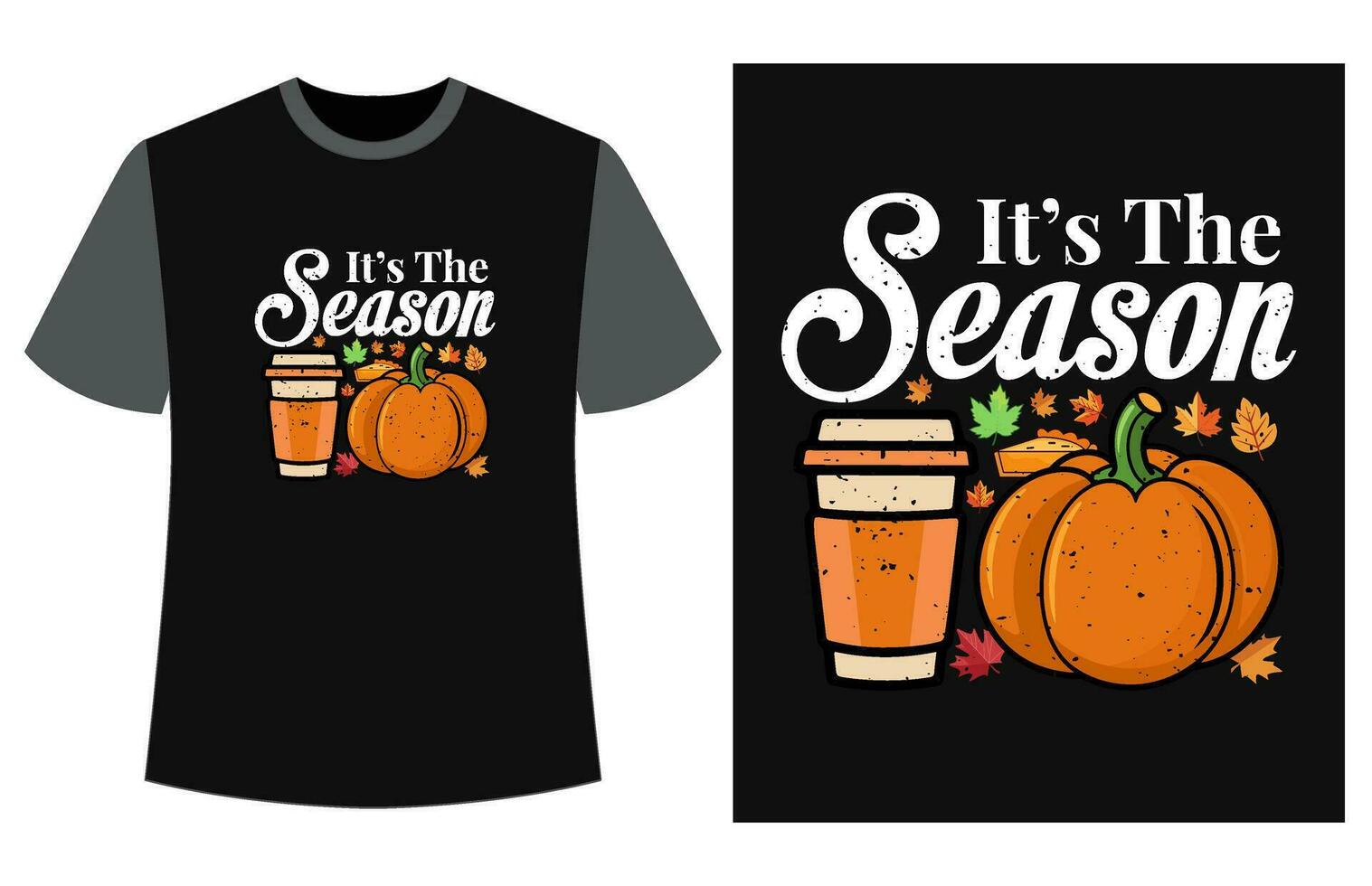herfst t-shirt ontwerp vector illustratie, vallen t shirt, herfst pompoen t overhemd