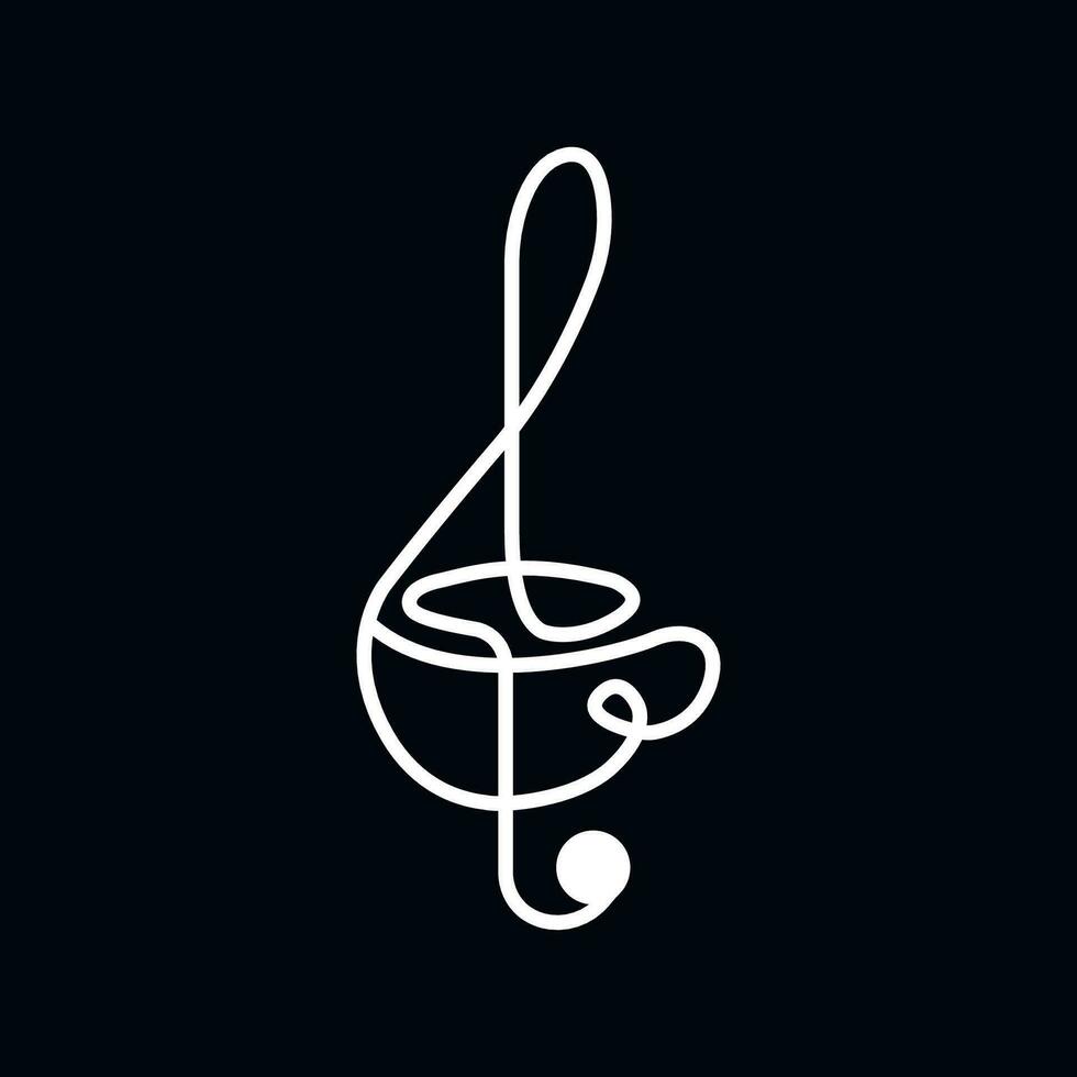 vector illustratie van muziek- logo