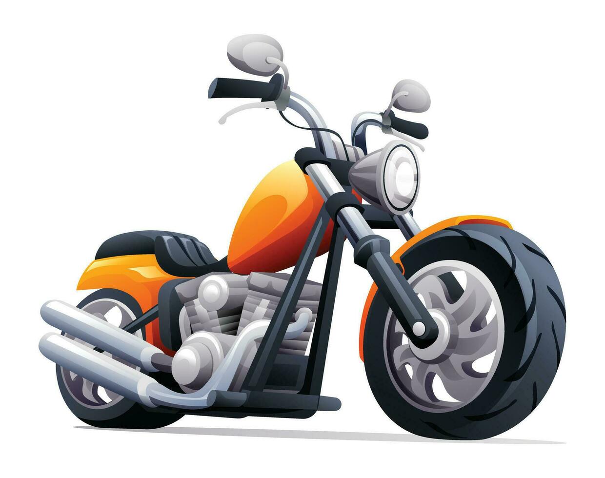 motorfiets vector tekenfilm illustratie geïsoleerd Aan wit achtergrond