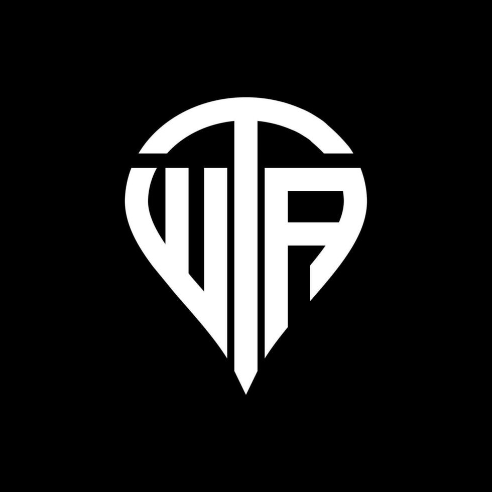 wta brief logo ontwerp. wta creatief monogram initialen brief logo concept. wta uniek modern vlak abstract vector brief logo ontwerp.