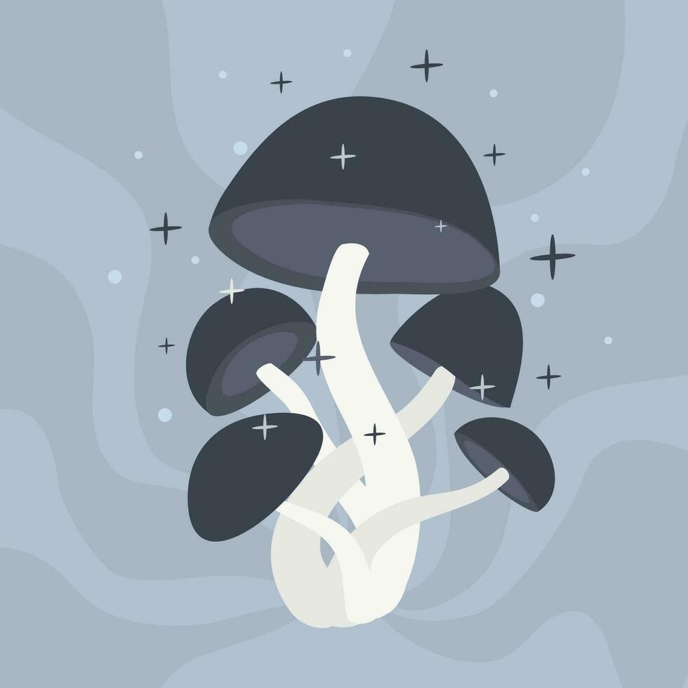 amanita's zijn een groot giftig champignons. psilocybine hallucinogeen champignons. vector illustratie van giftig champignons.