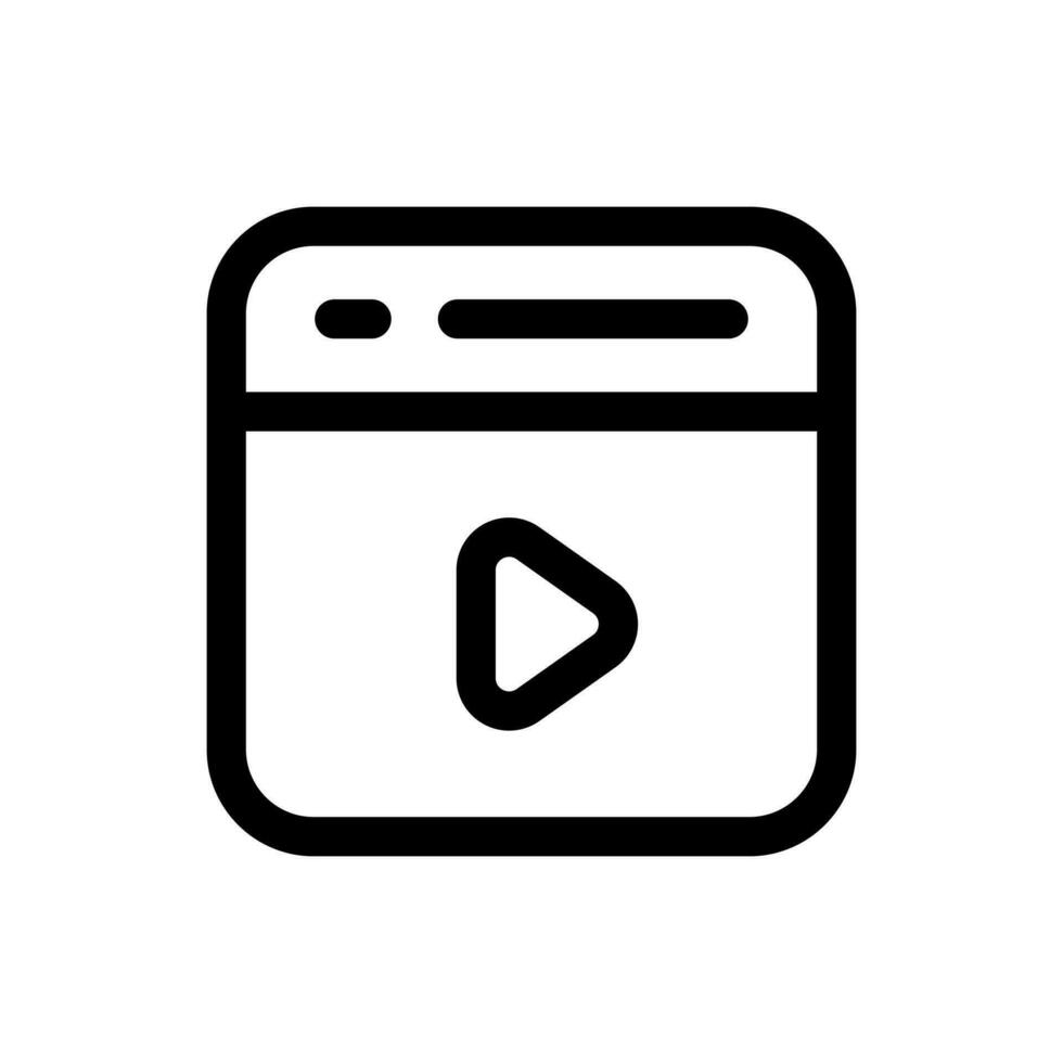 gemakkelijk online video icoon. de icoon kan worden gebruikt voor websites, afdrukken Sjablonen, presentatie Sjablonen, illustraties, enz vector