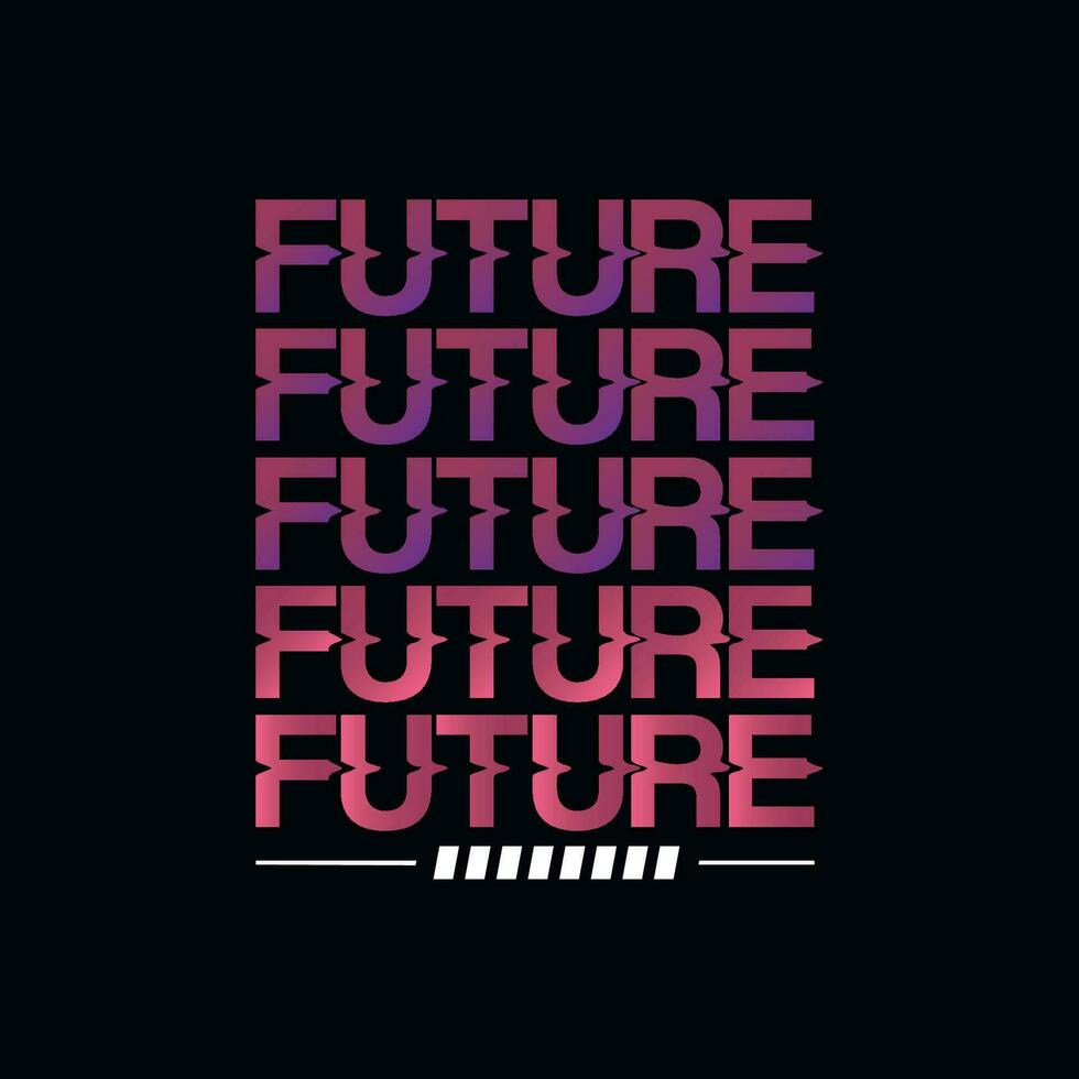 vector toekomst tekst overhemd ontwerp