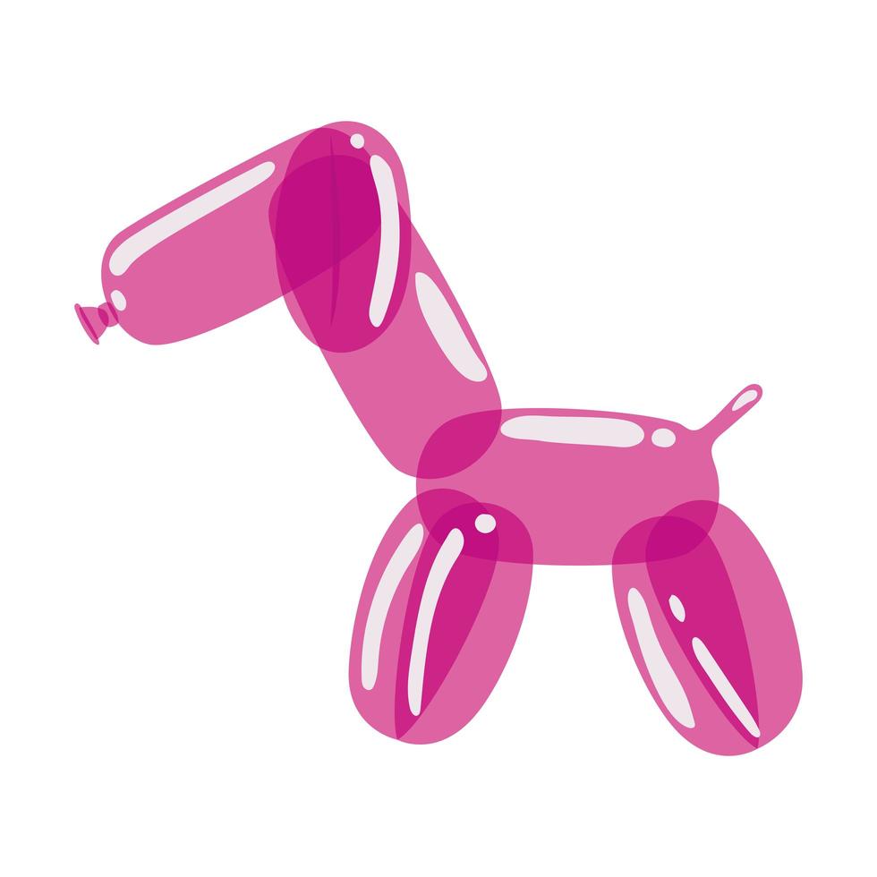 roze hondenballon vector