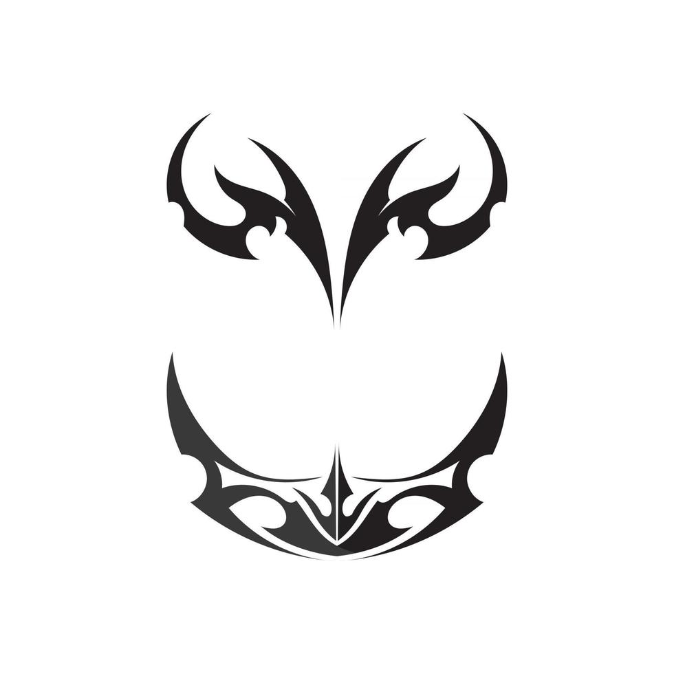 tribal etnische tattoo pictogram vector illustratie ontwerp logo