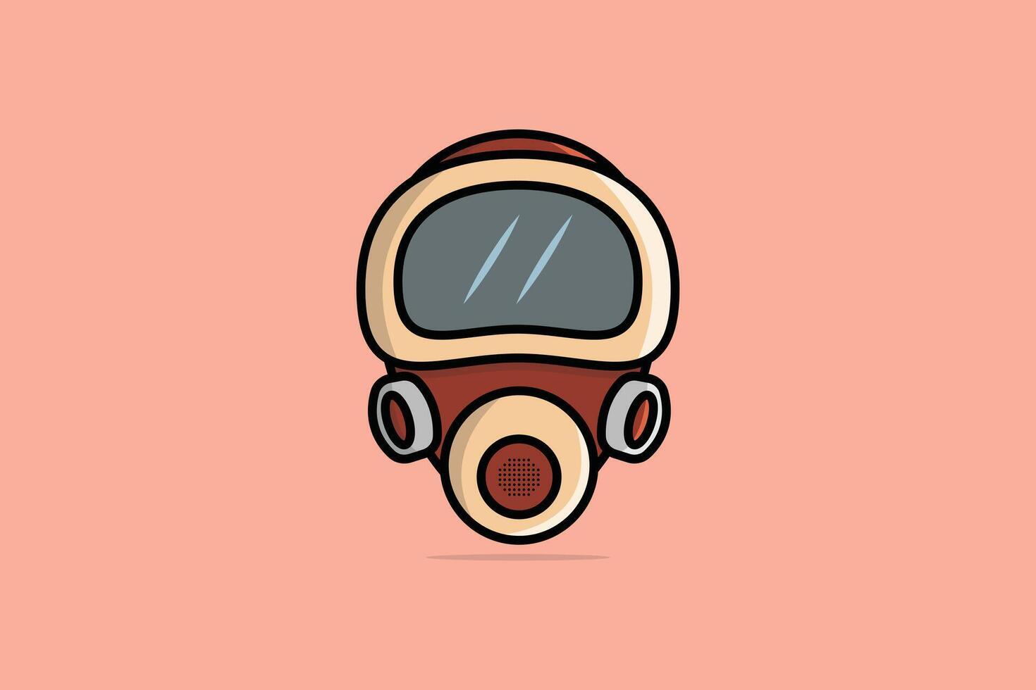 vol gezicht gas- masker vector illustratie.