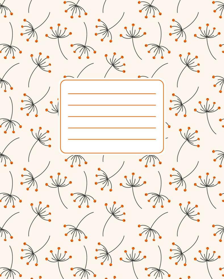 Hoes ontwerp voor notitieboekjes, planners met de beeld van twijgen met bessen. vector illustratie in de vlak stijl.