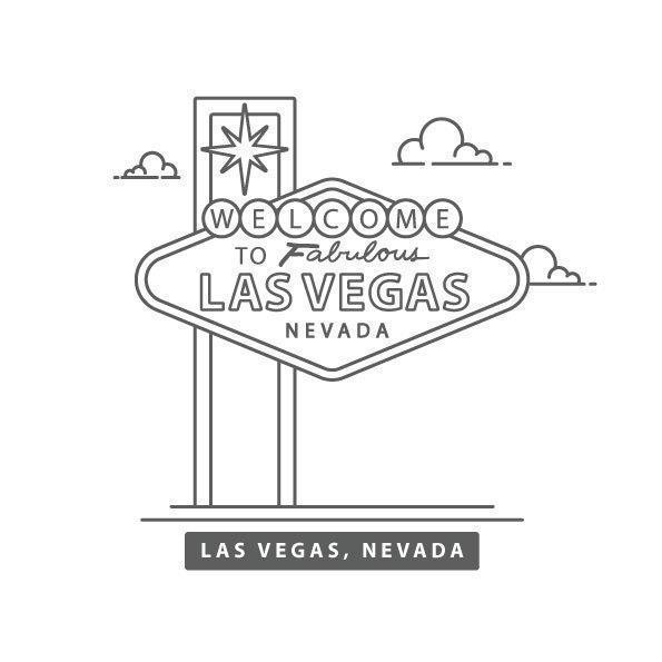 Welcome To Las Vegas Sign Line Vector